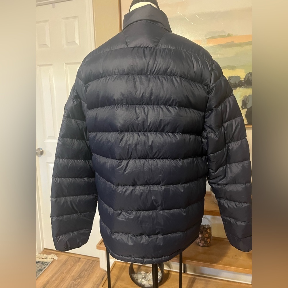 Abercrombie & Fitch Packable Down Puffer Jacket Unisex M Navy Water-Resistant - Picture 5 of 11